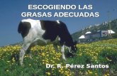 1 ESCOGIENDO LAS GRASAS ADECUADAS Dr. R. Pérez Santos Dr. R. Pérez Santos.