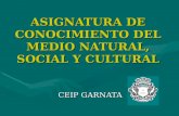 ASIGNATURA DE CONOCIMIENTO DEL MEDIO NATURAL, SOCIAL Y CULTURAL CEIP GARNATA.