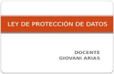 DOCENTE GIOVANI ARIAS LEY DE PROTECCIÓN DE DATOS.