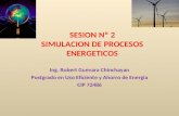 SESION Nº 2 SIMULACION DE PROCESOS ENERGETICOS Ing. Robert Guevara Chinchayan Postgrado en Uso Eficiente y Ahorro de Energia CIP 72486.
