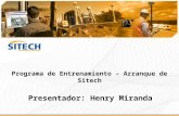 Programa de Entrenamiento – Arranque de Sitech Presentador: Henry Miranda.