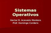 Sistemas Operativos Hector R. Acevedo Montero Prof. Domingo Cordero.