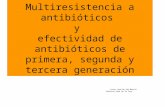 Multiresistencia a antibióticos y efectividad de antibióticos de primera, segunda y tercera generación Liceo José De San Martín Profesor:José De la Cruz.