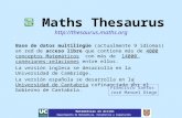 Matemáticas en Acción Departamento de Matemáticas, Estadística y Computación Maths Thesaurus  Base de datos multilingüe (actualmente.