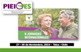 27 - 28 de Noviembre, 2014 - Talca - Chile. Fuente: INE. CHILE: Proyecciones y Estimaciones de Población. 1990-2020 y datos CENSO 2012. Transición demográfica.