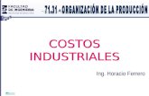 INDICE COSTOS INDUSTRIALES Ing. Horacio Ferrero.
