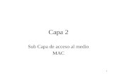 1 Capa 2 Sub Capa de acceso al medio MAC. 2 Reserva estática T = 1/(  C- ) para un canal. - T retardo medio - C capacidad del canal (bps). -  llegada.