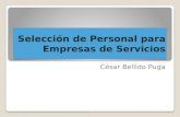 Selección de Personal para Empresas de Servicios César Bellido Puga.