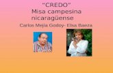 “CREDO” Misa campesina nicaragüense Carlos Mejía Godoy- Elsa Baeza.