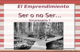 El Emprendimiento Ser o no Ser… Empresario ? Luis Ernesto Ruiz Luna - 2007.