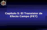 Capítulo 5: El Transistor de Efecto Campo (FET). DESCRIPCIÓN DE UN DISPOSITIVO FET Gate p+ n SiO 2 DrainSource L Construcción de un dispositivo FET mediante.