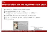 TECNOLOGÍAS DE RED AVANZADAS – Master IC 2010-2011 –  1- Protocolos de transporte con QoS  Clases de aplicaciones multimedia.