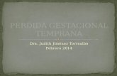 Dra. Judith Jiménez Torrealba Febrero 2014. Amenaza de aborto se define como el sangrado vaginal que se presenta antes de las 20 semanas de embarazo.