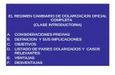 EL REGIMEN CAMBIARIO DE DOLARIZACION OFICIAL COMPLETA (CLASE INTRODUCTORIA) A.CONSIDERACIONES PREVIAS B.DEFINICION Y SUS IMPLICACIONES C.OBJETIVOS D.LISTADO.