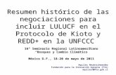 Resumen histórico de las negociaciones para incluir LULUCF en el Protocolo de Kioto y REDD+ en la UNFCCC 16° Seminario Regional Latinoamericano “Bosques.
