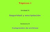 Tópicos I Unidad II Compresión de archivos Semana 8 Seguridad y encriptación.
