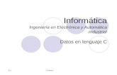 © AutoresV1.1 Informática Ingeniería en Electrónica y Automática Industrial Datos en lenguaje C.