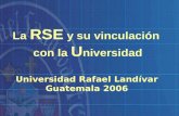 La RSE y su vinculación con la U niversidad Universidad Rafael Landívar Guatemala 2006.