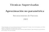 Técnicas Supervisadas Aproximación no paramétrica Reconocimiento de Patrones 2003 Notas basadas en el curso Reconocimiento de Formas de F.Cortijo, Univ.