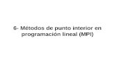 6- Métodos de punto interior en programación lineal (MPI)