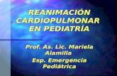 REANIMACIÓN CARDIOPULMONAR EN PEDIATRÍA Prof. As. Lic. Mariela Alamilla Esp. Emergencia Pediátrica.