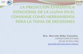 Dra. Marcela Hebe González CIMA/CONICET-UBA DCAO FCEN UBA gonzalez@cima.fcen.uba.ar.