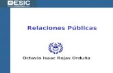 Relaciones Públicas Octavio Isaac Rojas Orduña. GABINETE DE PRENSA: TACTICAS.
