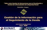 “Taller sobre Gestión de Informaciones para la Fiscalización y Control de la Recaudación de la Seguridad Social Montevideo - Uruguay Gestión de la Información.