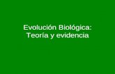 Evolución Biológica: Teoría y evidencia. Evolución: “Proceso de cambio a lo largo del tiempo”