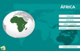 ÁFRICA PAISAJE RELIEVE RÍOS Y LAGOS RÍOS Y LAGOS CLIMA Y VEGETACIÓN CLIMA Y VEGETACIÓN MAPA POLÍTICO MAPA POLÍTICO.