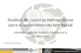 Análisis de Cuencas Hidrográficas para el OT Análisis de cuencas hidrográficas para el ordenamiento territorial Metodología de Análisis Territorial y Zonificación.
