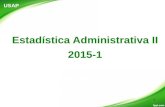 Estadística Administrativa II 2015-1 USAP 1. Métodos no paramétricos Análisis de datos ordenados 2.