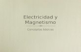Electricidad y Magnetismo Conceptos básicos. Corriente Eléctrica Movimiento o flujo de partículas con cierta carga eléctrica, a través de un material.