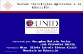 Nuevas Tecnologías Aplicadas a la Educación. Presentado por: Georgina Buitrón Farías José Cervantes García Profesora: Mtra. Silvia Esthela Rivera Alcalá.