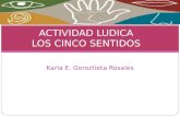 Karla E. Goroztieta Rosales ACTIVIDAD LUDICA LOS CINCO SENTIDOS.