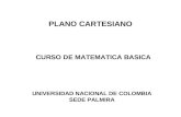 PLANO CARTESIANO CURSO DE MATEMATICA BASICA UNIVERSIDAD NACIONAL DE COLOMBIA SEDE PALMIRA.
