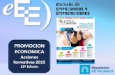PROMOCION ECONOMICA Acciones formativas 2015 12ª Edición.