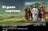 29 marzo 2015 Domingo de Ramos Marcos 14,1 – 15,47 José Antonio Pagola Música:Albinoni concierto nº 12 larguetto Presentación:B.Areskurrinaga HC Euskara:D.Amundarain.