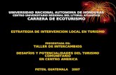 UNIVERSIDAD NACIONAL AUTONOMA DE HONDURAS CENTRO UNIVERSITARIO REGIONAL DEL LITORAL ATLANTICO CARRERA DE ECOTURISMO ESTRATEGIA DE INTERVENCION LOCAL EN.