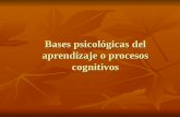 Bases psicológicas del aprendizaje o procesos cognitivos.