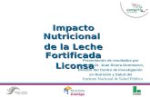 Impacto Nutricional de la Leche Fortificada Liconsa Liconsa Presentación de resultados por parte del Dr. Juan Rivera Dommarco, Director del Centro de Investigación.