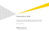 Seminario NIIF Proceso de armonización a las NIIF en las empresas del sistema financiero en Chile 25 Mayo 2009.