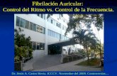 Fibrilación Auricular: Control del Ritmo vs. Control de la Frecuencia. Dr. Jesús A. Castro Hevia. ICCCV. Noviembre del 2009. Controversias…