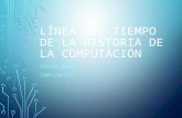 LÍNEA DEL TIEMPO DE LA HISTORIA DE LA COMPUTACIÓN TERCER GRADO COMPUTACIÓN.