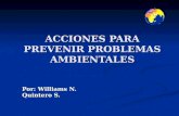 ACCIONES PARA PREVENIR PROBLEMAS AMBIENTALES Por: Williams N. Quintero S.