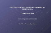 INSTITUTO DE ESTUDIOS SUPERIORES DE CHIHUAHUA COMPUTACION Ciclo: segundo cuatrimestre Lic. Roberto Servando Roque Corona.