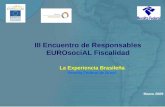 1 III Encuentro de Responsables EUROsociAL Fiscalidad La Experiencia Brasileña Receita Federal de Brasil Marzo 2009.