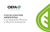 FISCALIZACIÓN AMBIENTAL a la Pequeña Minería y Minería Artesanal.