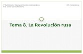 Tema 8. La Revolución rusa 1º Bachillerato. Historia del mundo contemporáneo Prof. Javier García Francisco IES Complutense.