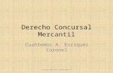Cuauhtemoc Enríquez Coronel cuauhtemoc.e@gmail.com Derecho Concursal Mercantil Cuahtemoc A. Enríquez Coronel.